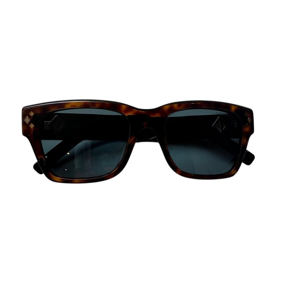 Christian Dior CD Diamond Tortoise Rectangular Sunglasses - Picture 6 of 11